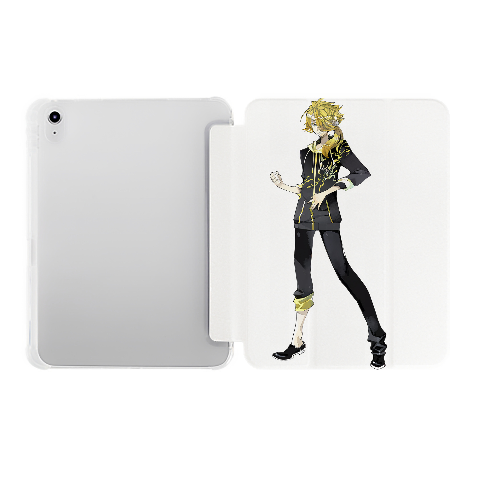 （画像用） 刀剣乱舞 Touken Ranbu IPad ケース ペン収納付き 三つ折りスタンド PUレザー×シリコン 対応機種9.5/10.5/10.9インチ